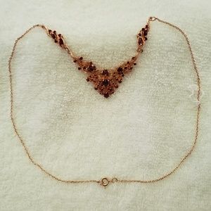 Vintage Style Garnet Necklace